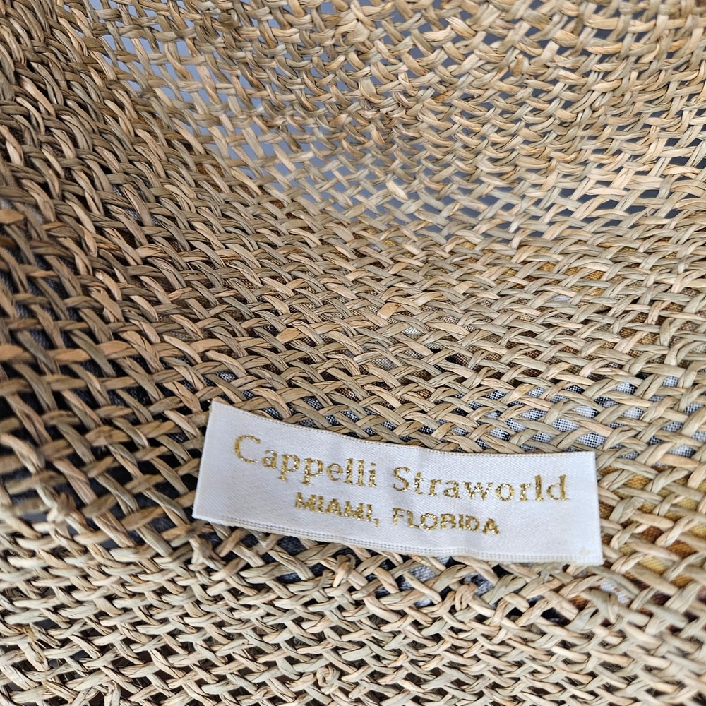 Cappelli Straworld Safari Animal Print Straw Sun Hat Lion Charm Miami Florida - Picture 6 of 8